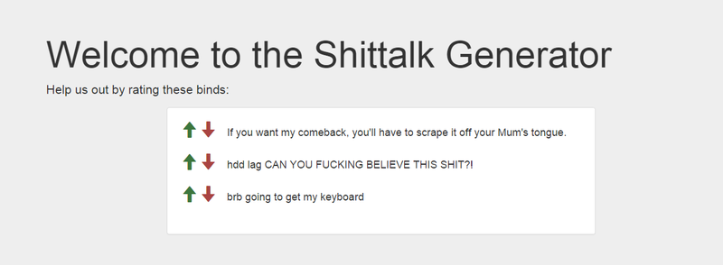 Illustration for article titled Player Creates Crowd-Sourced Trash Talk Generator For Steam Games